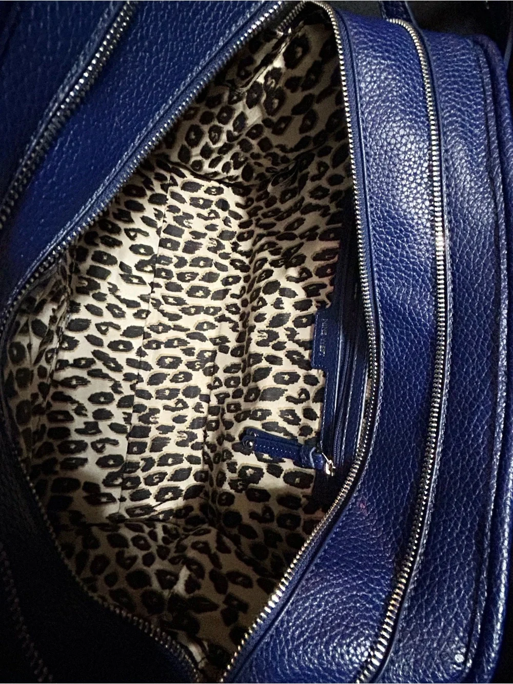 Nine West Women's Two-Tone Blue & White Structured Satchel Handbag